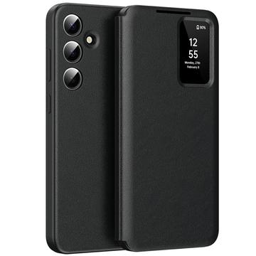 Samsung Galaxy A56 Smart Clear View Flip Case with Card Slot - Black