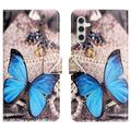 Samsung Galaxy A56 Style Series Wallet Case - Blue Butterfly