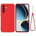 Samsung Galaxy A57 Liquid Silicone Case with Hand Strap - Red