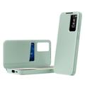 Samsung Galaxy A57 Smart Clear View Flip Case with Card Slot - Light Green