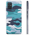 Samsung Galaxy A71 TPU Case - Blue Camouflage