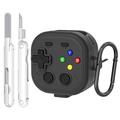 Samsung Galaxy Buds 4/4 Pro Gaming Controller Style Case with Carabiner and Cleaning Tool