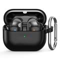 Samsung Galaxy Buds3 Pro Silicone Case with Carabiner - Black