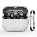 Samsung Galaxy Buds3 Pro Silicone Case with Carabiner - White