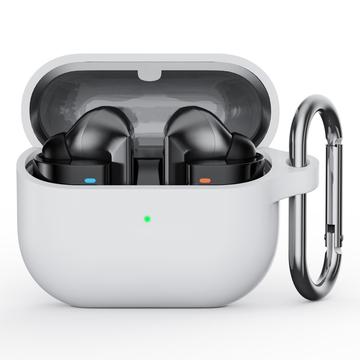 Samsung Galaxy Buds3 Pro Silicone Case with Carabiner - White