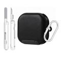 Samsung Galaxy Buds4/Buds4 Pro Elegant Case with Carabiner and Cleaning Pens - Black