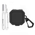 Samsung Galaxy Buds4/Buds4 Pro Rugged Style Case with Carabiner and Cleaning Pens - Black