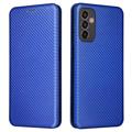 Samsung Galaxy M13 Flip Case - Carbon Fiber - Blue
