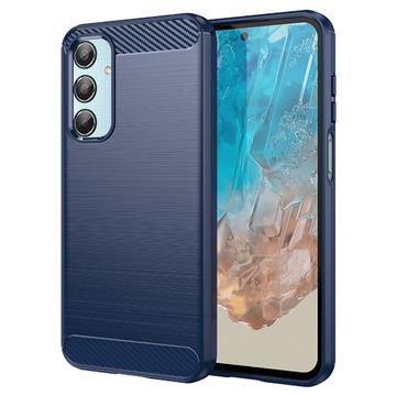 Samsung Galaxy M35 Brushed TPU Case - Carbon Fiber - Blue