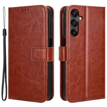 Samsung Galaxy M55/F55/C55 Wallet Case with Magnetic Closure - Brown