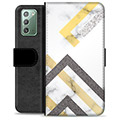 Samsung Galaxy Note20 Premium Wallet Case - Abstract Marble