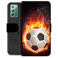 Samsung Galaxy Note20 Premium Wallet Case - Football Flame