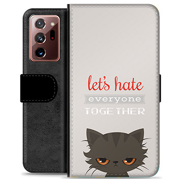 Samsung Galaxy Note20 Ultra Premium Wallet Case - Angry Cat