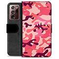 Samsung Galaxy Note20 Ultra Premium Wallet Case - Pink Camouflage