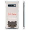 Samsung Galaxy S10+ Hybrid Case - Angry Cat