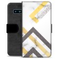 Samsung Galaxy S10+ Premium Wallet Case - Abstract Marble