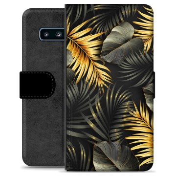 Samsung Galaxy S10+ Premium Wallet Case - Golden Leaves