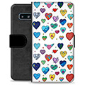 Samsung Galaxy S10+ Premium Wallet Case - Hearts