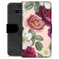 Samsung Galaxy S10+ Premium Wallet Case - Romantic Flowers