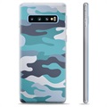 Samsung Galaxy S10+ TPU Case - Blue Camouflage