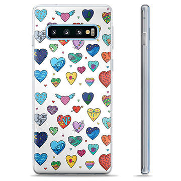 Samsung Galaxy S10+ TPU Case - Hearts