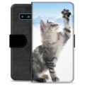 Samsung Galaxy S10 Premium Wallet Case - Cat