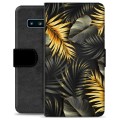 Samsung Galaxy S10 Premium Wallet Case - Golden Leaves