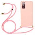 Saii Eco Line Samsung Galaxy S20 FE Case with Strap - Pink