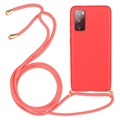 Saii Eco Line Samsung Galaxy S20 FE Case with Strap - Red