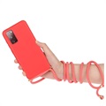 Saii Eco Line Samsung Galaxy S20 FE Case with Strap - Red