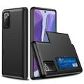 Samsung Galaxy S20 FE Hybrid Case with Sliding Card Slot - Black