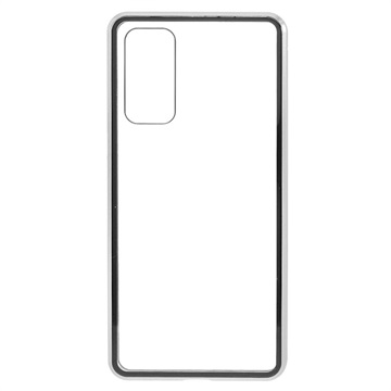 Samsung Galaxy S20 FE Magnetic Case with Tempered Glass - Silver
