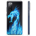 Samsung Galaxy S20 FE TPU Case - Blue Fire Dragon