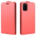 Samsung Galaxy S20 FE Vertical Flip Case with Card Slot - Red