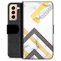 Samsung Galaxy S21+ 5G Premium Wallet Case - Abstract Marble