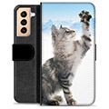 Samsung Galaxy S21+ 5G Premium Wallet Case - Cat