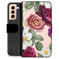 Samsung Galaxy S21+ 5G Premium Wallet Case - Romantic Flowers