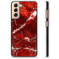 Samsung Galaxy S21+ 5G Protective Cover - Red Marble