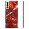 Samsung Galaxy S21+ 5G TPU Case - Red Marble