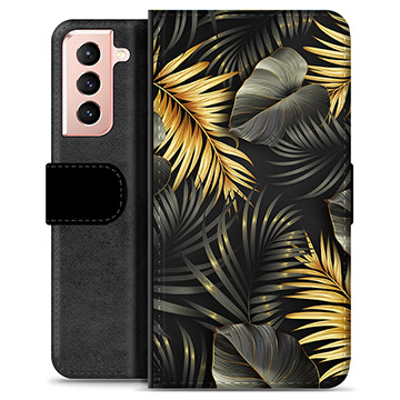 Samsung Galaxy S21 5G Premium Wallet Case - Golden Leaves