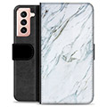 Samsung Galaxy S21 5G Premium Wallet Case - Marble