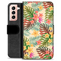 Samsung Galaxy S21 5G Premium Wallet Case - Pink Flowers