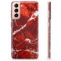Samsung Galaxy S21 5G TPU Case - Red Marble