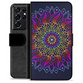 Samsung Galaxy S21 Ultra 5G Premium Wallet Case - Colorful Mandala