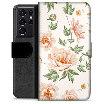 Samsung Galaxy S21 Ultra 5G Premium Wallet Case - Floral