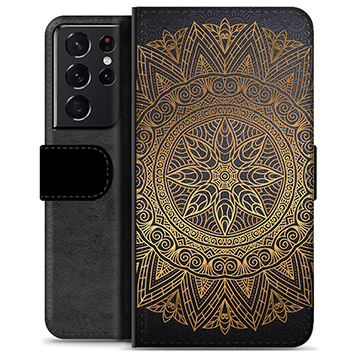 Samsung Galaxy S21 Ultra 5G Premium Wallet Case - Mandala