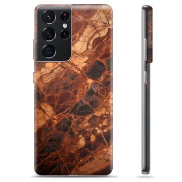 Samsung Galaxy S21 Ultra 5G TPU Case - Amber Marble