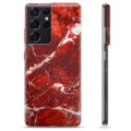 Samsung Galaxy S21 Ultra 5G TPU Case - Red Marble