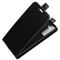 Samsung Galaxy S21 5G Vertical Flip Case with Card Slot - Black