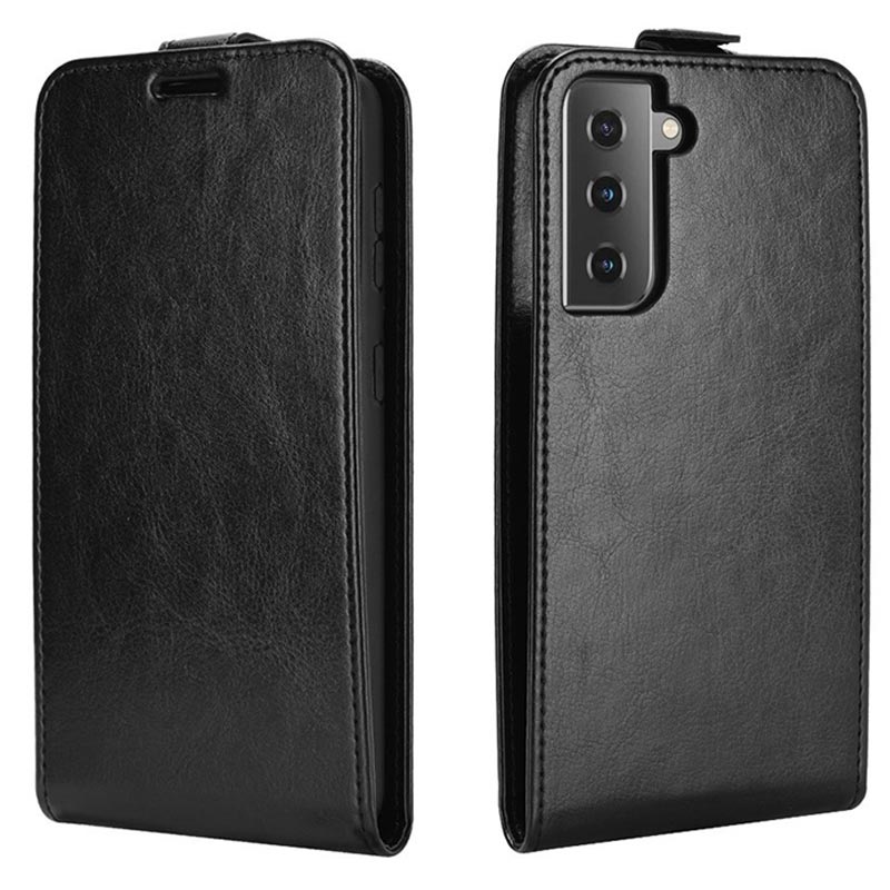 Samsung Galaxy S21 5G Vertical Flip Case with Card Slot Black